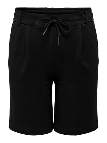 ONLY Carmakoma Kurze Stoff Hose Stretch Bermuda Shorts in Übergröße CARGOLDTRASH in Schwarz