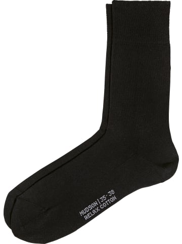 Hudson Socken 1 Paar mit Softbund Relax Cotton in schwarz