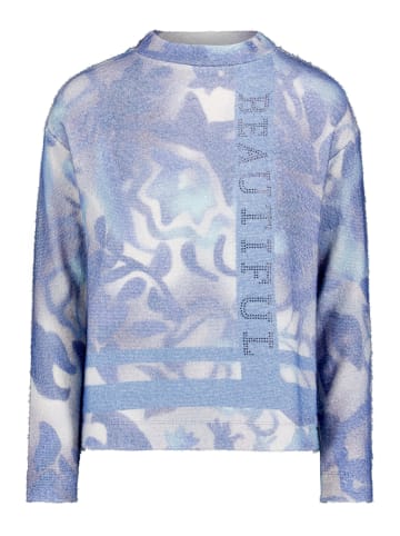 Betty Barclay Sweatshirt mit Stehkragen in Blau/Beige