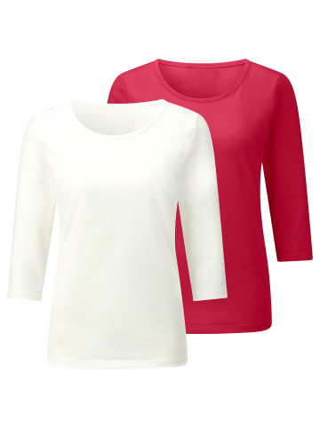 WITT WEIDEN 2er-Pack Shirts in rot + ecru