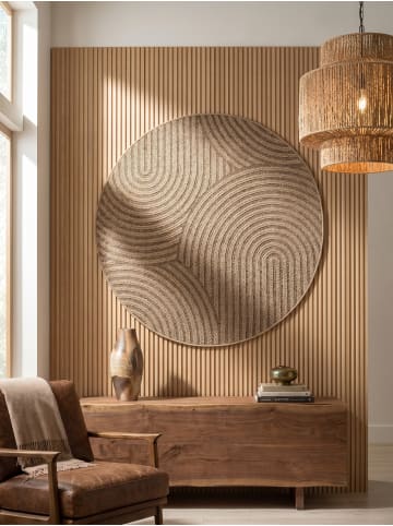 KADIMA DESIGN Flachgewebeteppich Jute-Optik Natur Bordüre Waschbar