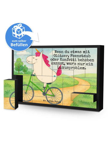 Mr. & Mrs. Panda Befüllbarer Adventskalender Einhorn Radfahrer D... in Weiß