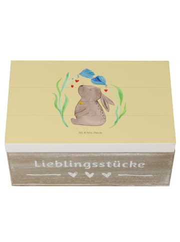 Mr. & Mrs. Panda Geschenkdose Hase Blume ohne Spruch in Gelb Pastell