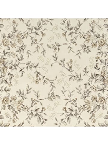 Nouristan Orientalischer Samt Teppich Fransen Antik Flowers Creme Beige