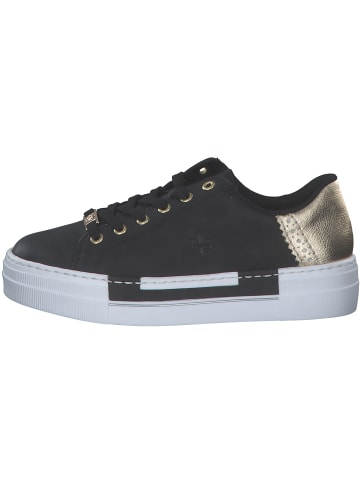 rieker Schnürschuhe in schwarz/lightgold/schwarz