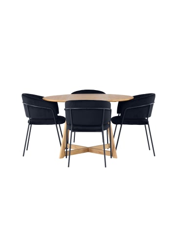 ebuy24 Schwarz 120 x 120 cm