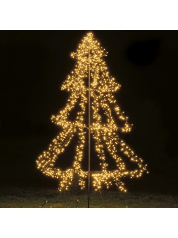 MARELIDA LED Weihnachtsbaum Lichterbaum für Außen aufklappbar H: 3m