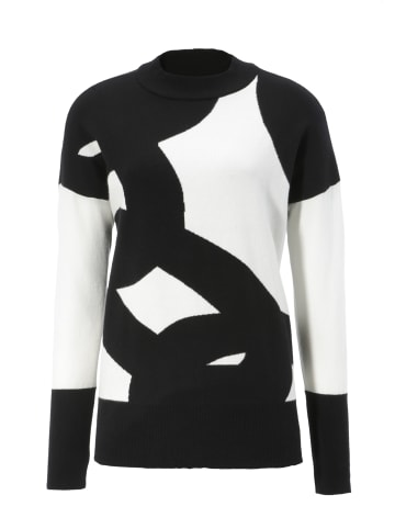 Aniston SELECTED Strickpullover in schwarz-offwhite