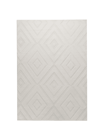Beliani Kurzflor BORAH in Weiß - (W) 160 x (L) 230 cm