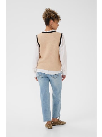 Cream Strickweste CRDaisee Loose fit in Oat melange