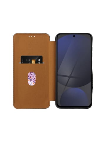 COFI 1453 Carbon Buchtasche + 9H Schutzglas in Braun