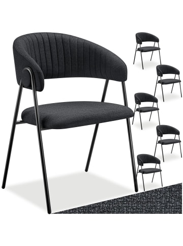 tectake Armlehnstuhl mit Steppmuster, Webstoff, gepolstert, 60 x 58 x 85 cm