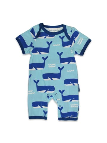 Toby Tiger Spieler mit Wal und Wellen Print in blau
