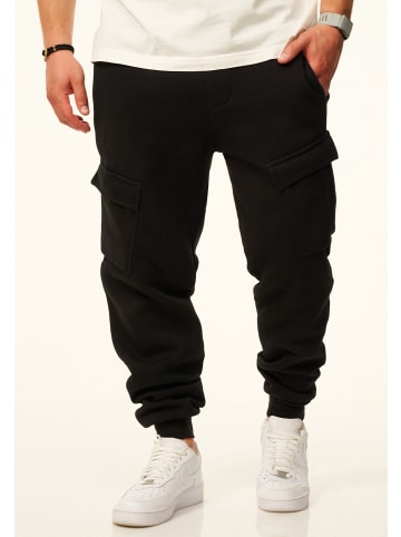 DAILY COTTON Jogginghose - als Cargohose - Lange Trainingshose Sweatpants in Schwarz