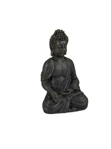 relaxdays Buddha Figur in Dunkelgrau - (H)30 cm