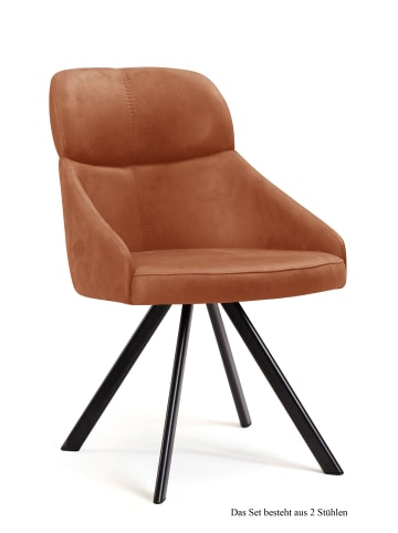 58 aufm Kessel ESSZIMMERSTUHL (2er-Set) Denni 52x82x63 Schwarz/Espresso