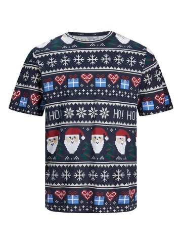 JACK & JONES Junior T-Shirt 'XMAS' in dunkelblau