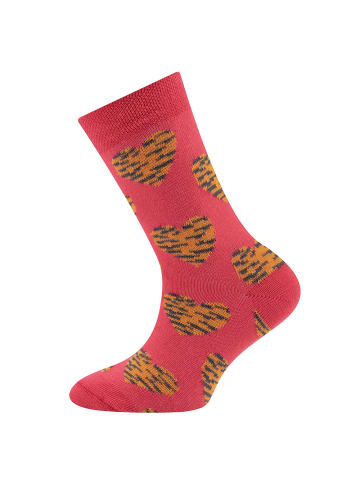 ewers 2er-Set Socken 2er Pack Herzen/Tiger in flamingo-caramel