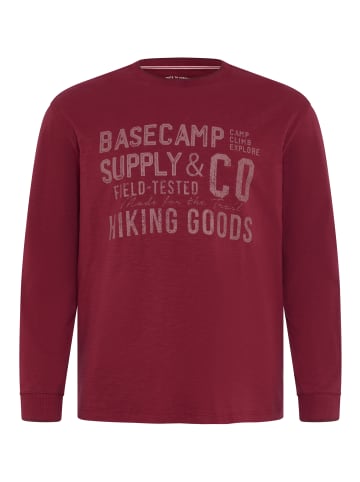 Man's World Rundhalsshirt in bordeaux meliert