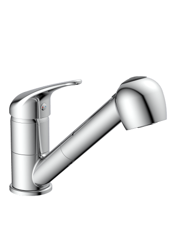 Franz Joseph Schütte SUPRA Spültischarmatur, Chrom, mit herausziehbarer Geschirrbrause