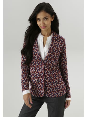 Aniston SELECTED Kurzblazer in bordeaux-camel-blau