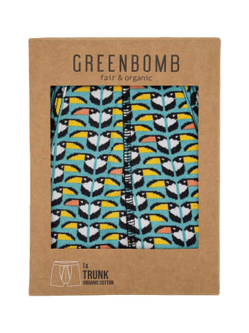 GreenBomb Trunk Animal Tucan Friends in Turkis