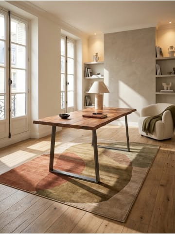 KADIMA DESIGN Schreibtisch 140x80x76 cm Massivholz / Metall Computertisch