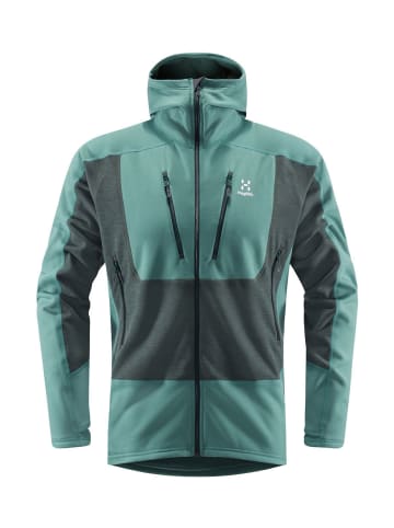 Haglöfs Fleecejacke Serac Hood in Willow Green/Mineral