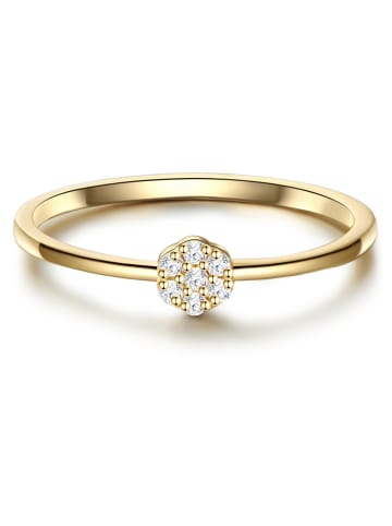 Lulu & Jane Ring aus Messing Zirkonia in gelbgold