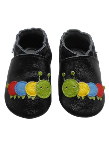 Basrakids Baby Krabbelschuhe aus Leder, weiche Lauflernschuhe mit rutschfester Sohle 