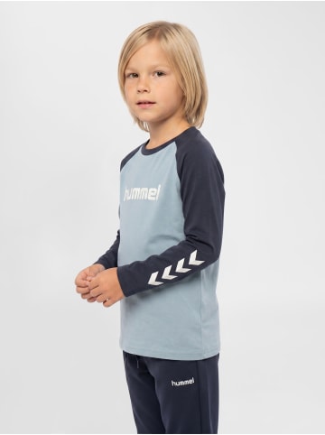 Hummel T-Shirt Hmljr Logo Kinder in DUSTY BLUE