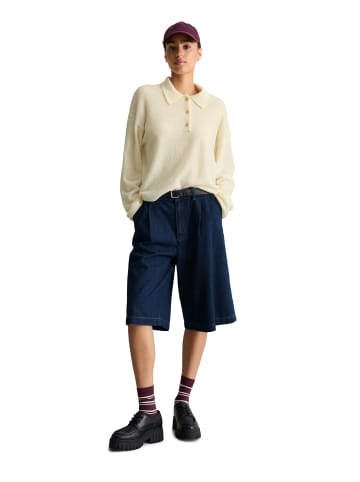 Marc O'Polo DENIM Strick-Poloshirt relaxed in White Blush