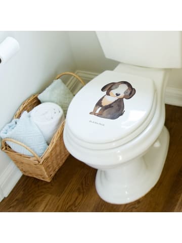 Mr. & Mrs. Panda Motiv WC Sitz Hund Entspannen ohne Spruch in Weiß