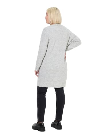 Ulla Popken Strickjacke in hellgrau mélange