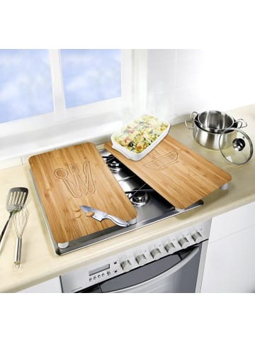 Wenko Glasschutzteller Lunch für Herd — 2 Stück in Braun, (B) 30 x (L) 52 cm