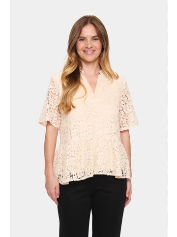 SAINT TROPEZ Bluse kurzarm ZannaSZ Gerade Passform in Creme