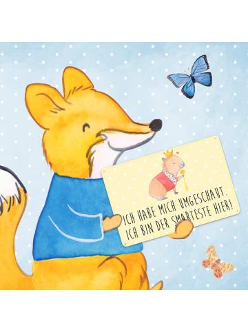 Mr. & Mrs. Panda tafel Capybara König mit Spruch in Gelb Pastell