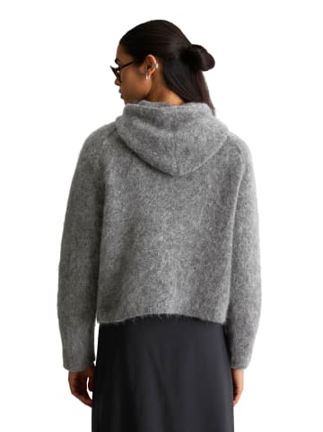 Marc O'Polo DENIM Strick-Hoodie oversize in Dark Shadow Melange