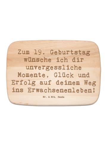 Mr. & Mrs. Panda Schneidebrett Holz Spruch 19. Geburtstag Wünsch... in Transparent