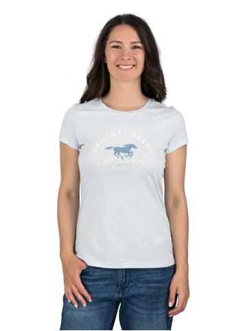 Mustang T-Shirt Alexia C Logo in Blau