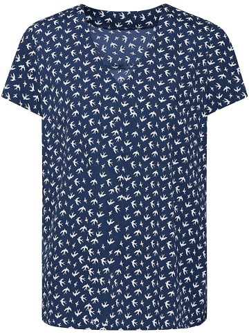 Sieh an! Bluse in marine-bedruckt