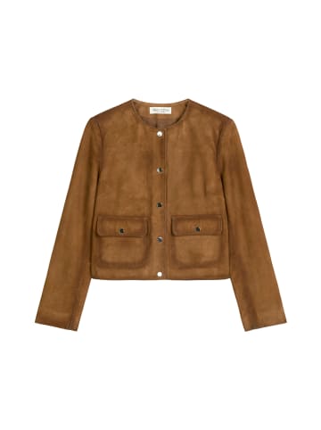 Marc O'Polo Lederjacke regular in warm brown
