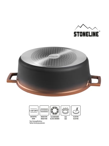 Stoneline Cocotte Bräter Oval 32x25 cm | mit Deckel in Roségold