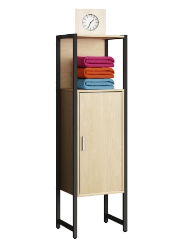 VCM  Holz Metall Badmöbel Midischrank Badschrank Edino in Honig-Eiche