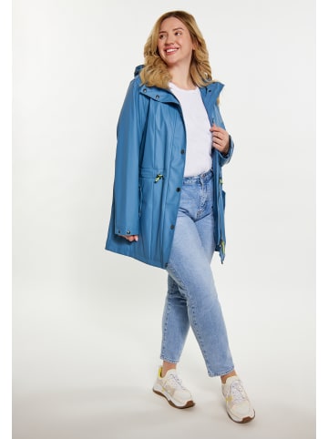Schmuddelwedda Damen Regenmantel in Stahlblau