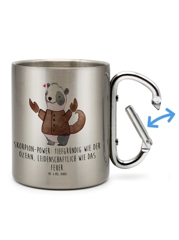Mr. & Mrs. Panda Thermobecher Skorpion Astrologie mit Spruch in Silber