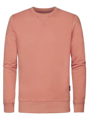 Petrol Industries Unifarbener Sweater Catalina in Rot