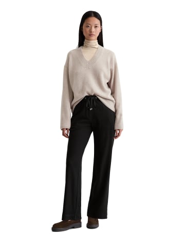 Marc O'Polo Twill-Jerseyhose wide in Schwarz