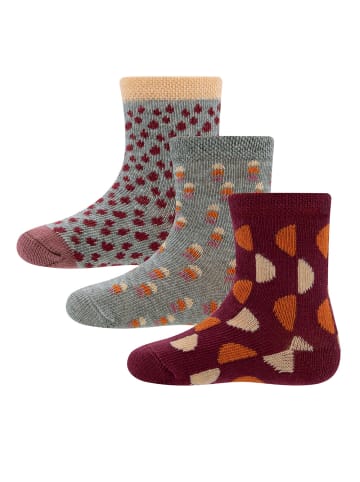 ewers 3er-Set Socken 3er Pack Graphik in grau mel.-rhododendron