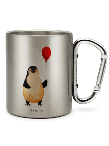 Mr. & Mrs. Panda Kaffeetasse Pinguin Luftballon ohne Spruch in Silber